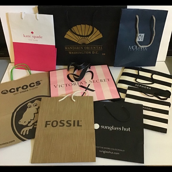 Designer shopping bag bundle various stores/prices